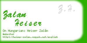 zalan heiser business card